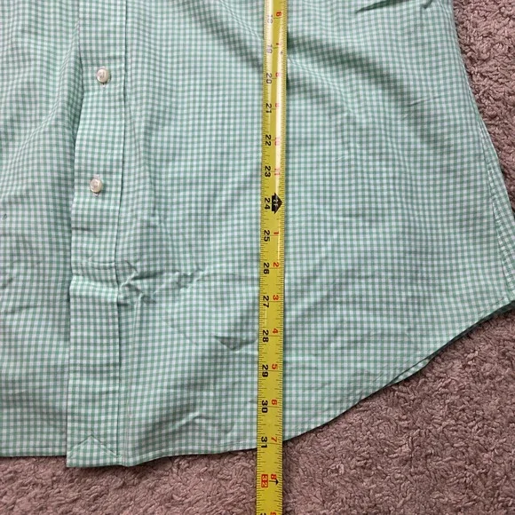 Polo Ralph Lauren Green Grid Pattern Button Down Shirt Men's Medium Purple Pony - Picture 6 of 6